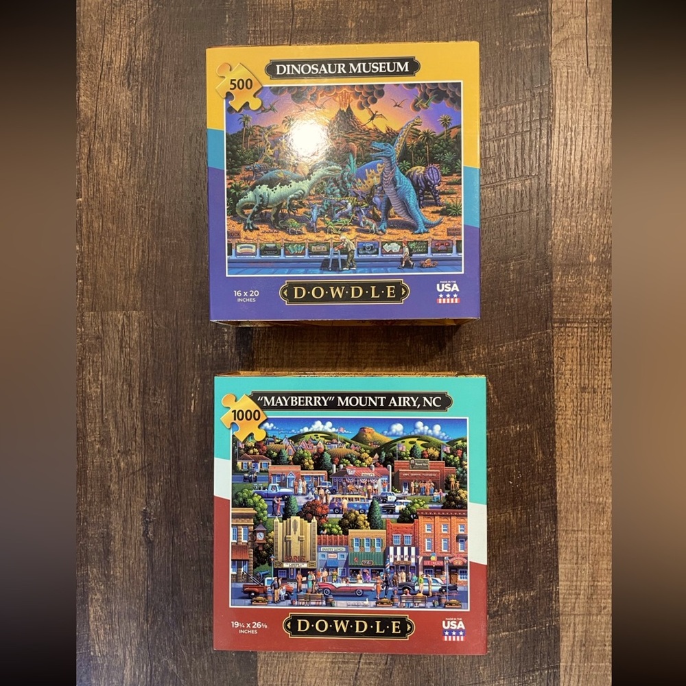 Set of two dowdle 1000 piece puzzles